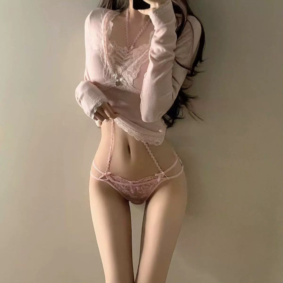 熙云 Сексуальное нижнее белье, брюки, средняя посадка, большие размеры