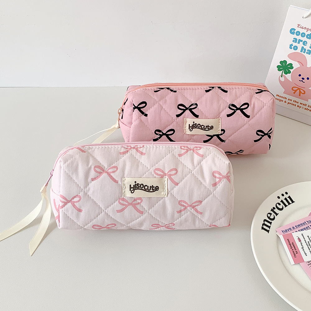 246g Weight Pencil Case Stationery Type 1 Piece Quantity Learning Occasion Polyester Material Bow Knot Pattern Cartoon Style, Simple Style Style Bow Knot Polyester Learning Cartoon Style Simple Style Pencil Case 4