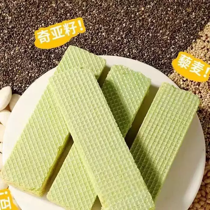 Безсахарные цельнозерновые вафли с белком, лист крал Шизе? (Kale Chia Seed Wafer Cookies Protein Bar Snacks Wholesale Shipping)