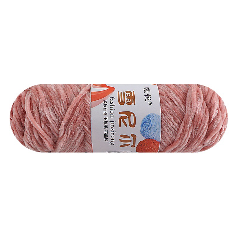 Chenille oro terciopelo tejido bufanda sombrero crochet zapatillas muñeca de lana al por mayor hecho a mano DIY material paquete