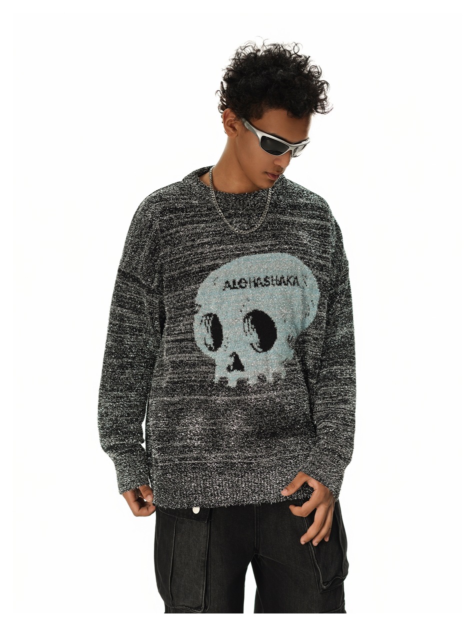 UNDREST Maglione scheletro cinese-chic da uomo e da donna con scollo rotondo, maglia autunno e inverno, top per studenti ZR5579_voghion.com