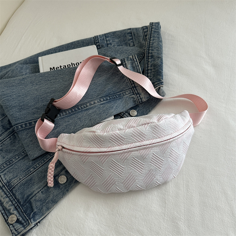 Canvas casuales de hombro para mujeres 2024 nuevo bolso de moda, bolso de pecho deportivo de verano, bolso de cintura de nicho universal