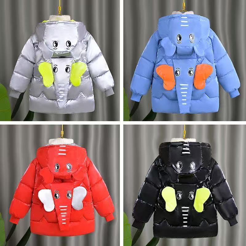 冬装男童款加厚儿童免洗羽绒棉服棉袄亮皮棉衣卡通外套定制男