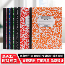 跨境外贸B5雪花本车线裹背条印花文艺记录手账笔记本定 制印logo