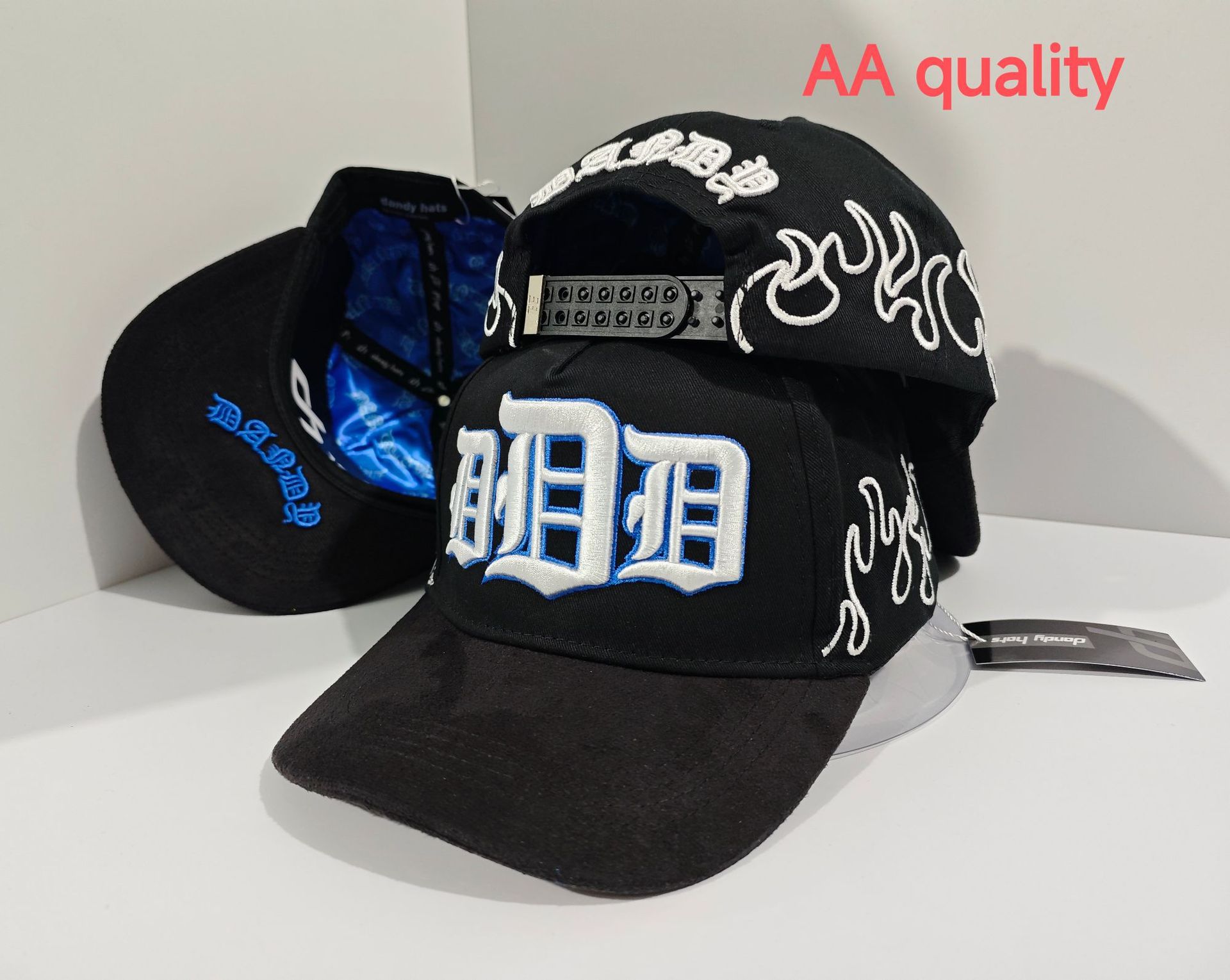 2025 borde doblado transfronterizo ajustable abrasivo doble capa sin chips letras de moda masculinas y femeninas gorra de lengua de pato neutra