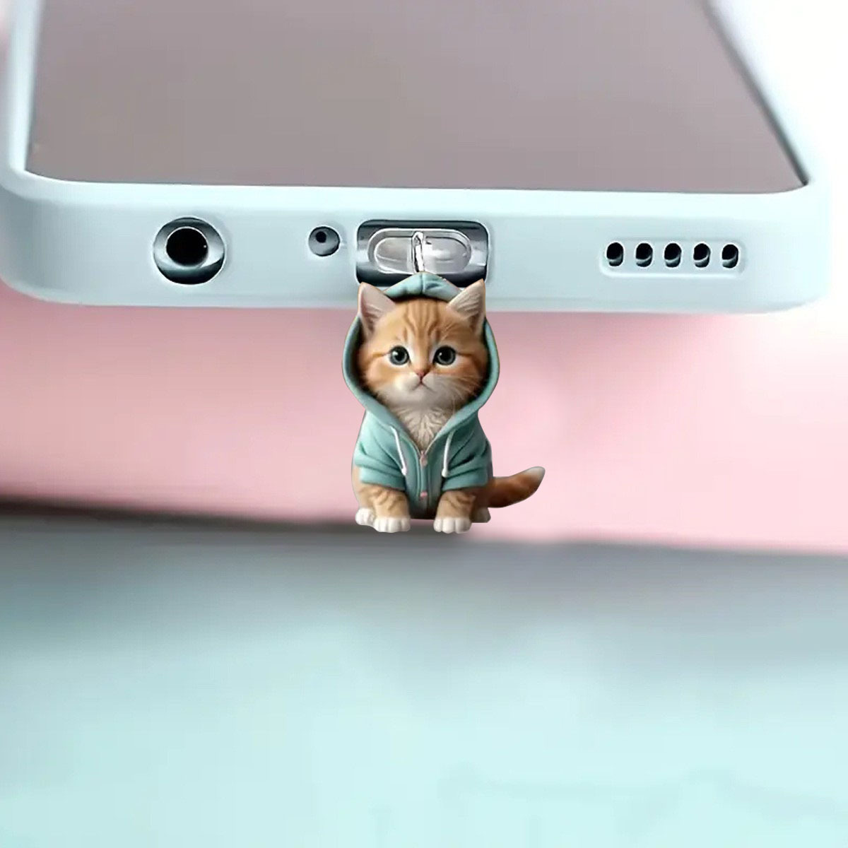 Nuevo tapón de polvo acrílico para conector Lightning y conector elíptico tipo-c para teléfonos de Apple