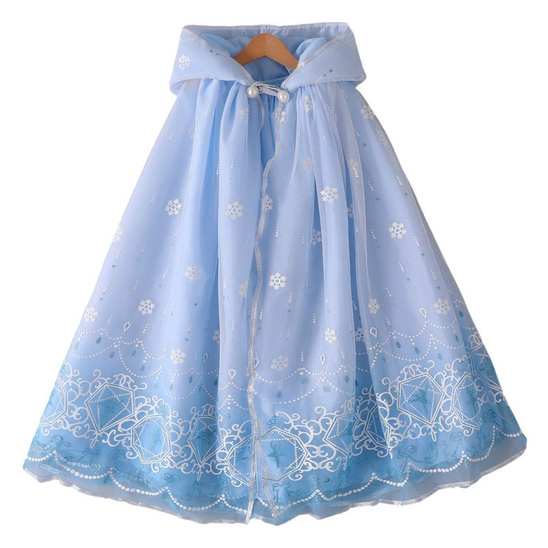 2200, трансграничная детская одежда, плащ Amazon eBay Elsa, рождественский плащ для девочек, тонкий сетчатый плащ с блестками, летний плащ
