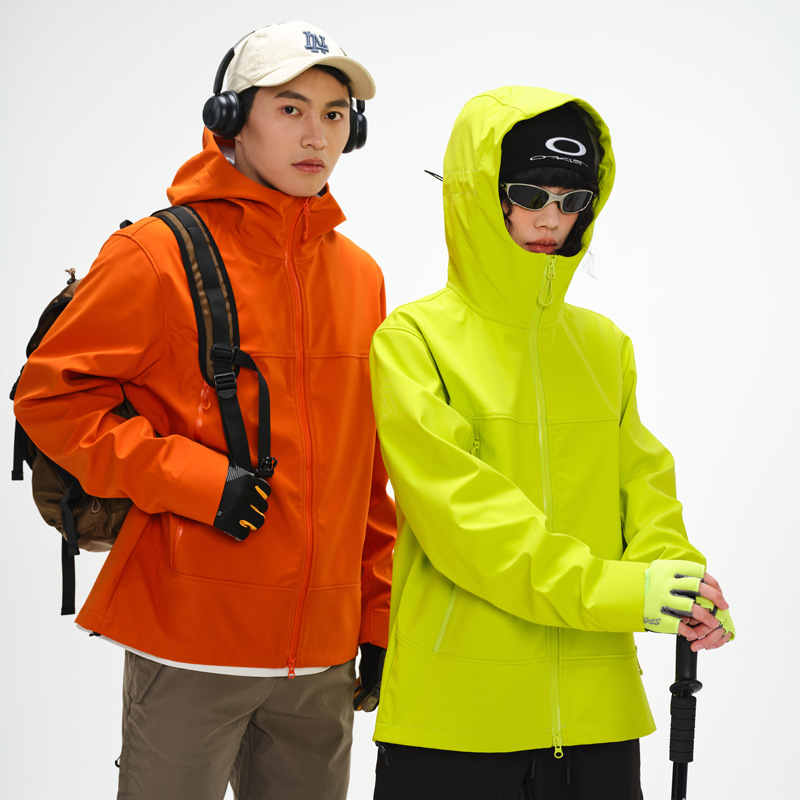 Niaojia's Same Style Outdoor Soft Shell Jacket for Women and Men Hooded Waterproof Functional Jacket Dupont Six-Proof Jacket Couple Mountaineering