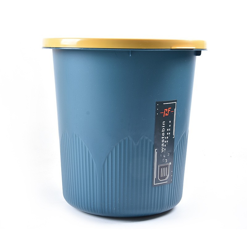 Casa cocina basura puede creativo presión anillo basura puede inodoro basura de plástico de almacenamiento de basura cesta de papel