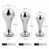 Round -headed metal anal plug suit (please note or contact customer service for the color of the drill)