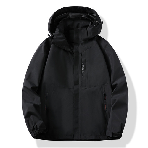 Men's Outerwear Down Jackets New Outdoor Hiking Sports Clothing Men's Windproof Rain Jacket Sports Windbreaker Large Size Jacket