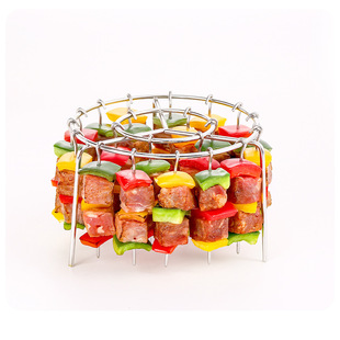 304 Stainless Steel Vertical Air Fryer Grill Household Grill Sticker Hanging Grill Simple Skebab Rack Skebab Holder