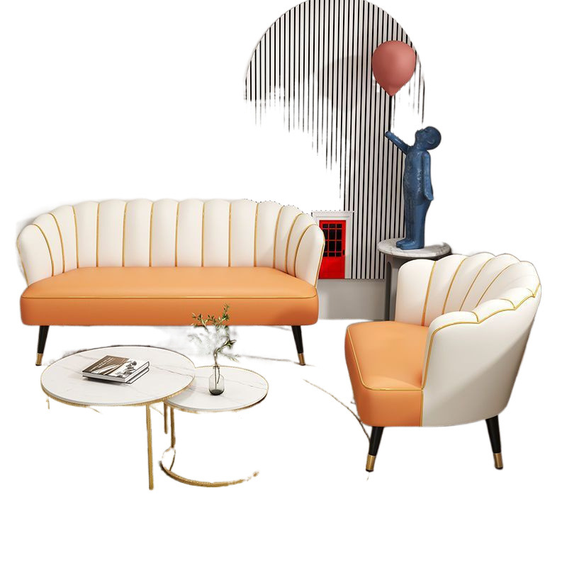 Sofá de lujo ligero en línea tienda de ropa de dormitorio salón de belleza sofá sala de estar pequeña recepción sofá pequeño