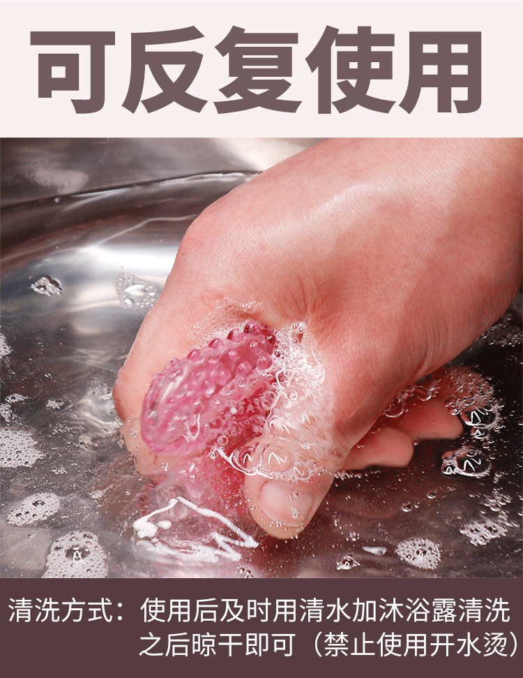 Jiuai Wolf Tooth TPE Finger Cots Transparent Adult Masturbation Aid — detail image 6
