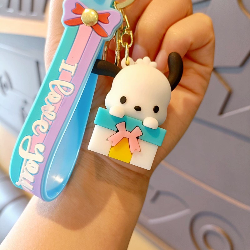 Кулон на брелке (Sanrio) Набор милых силиконовых подвесок — мягкие резиновые талисманчики, подарок на день рождения, различные персонажи
