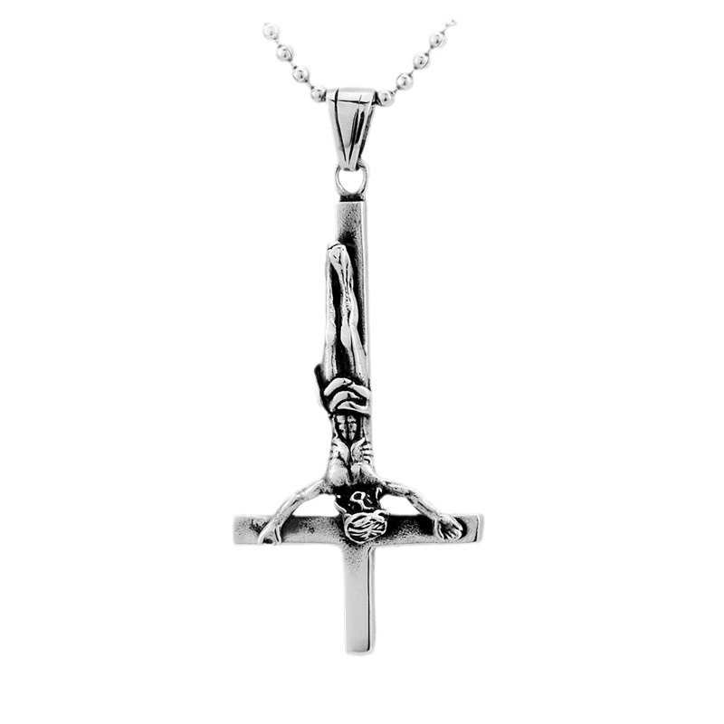 Fashionable accessory, men's pendant stainless steel, necklace, wholesale, European style