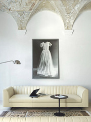 Scandinavian-style Mid-Century Three-Seater Sofa with Removable, Washable Fabric—Italian-inspired Light Luxury Design, Perfect for Casual, Straight-Row Living Room Sets