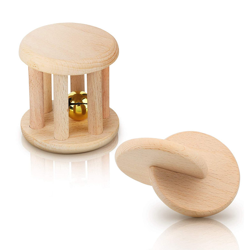 De los niños dibujos animados lindo agarrar y morder juguetes de madera los molares suave batido coche juguete