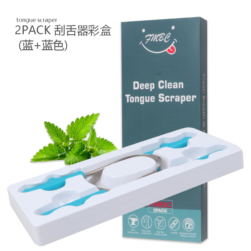 Blue+Blue Tongue Cleaner 2-piece Set