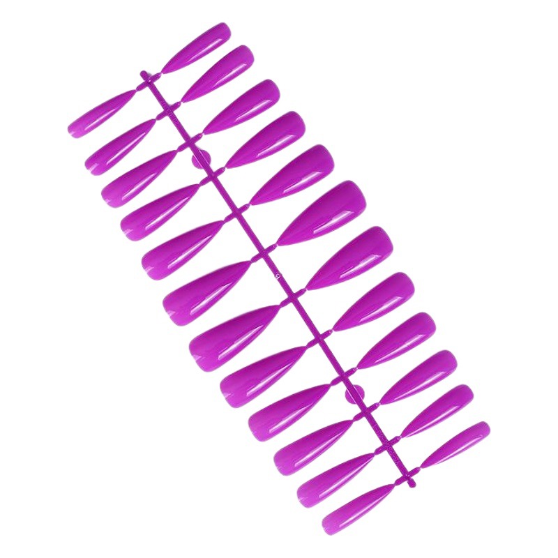 24 Pieces of Water Drops Long Full Paste Wear Ballet Pointed False Nails ins Solid Color Nail Art Stiletto Nails