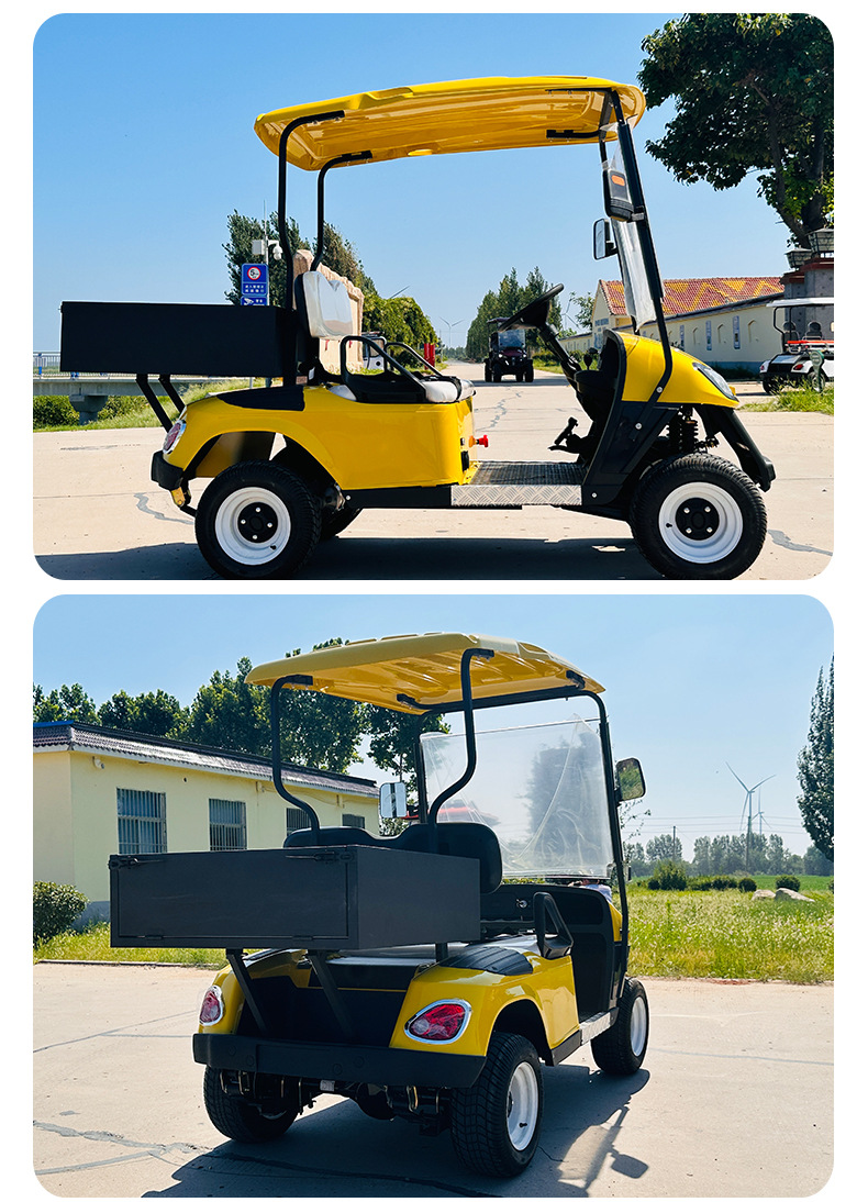 Electric Golf Carts Can Be Customized for Campus Hotels, Airport Shuttles, Scenic Spots, Four-Wheel Sightseeing Vehicles with Buckets