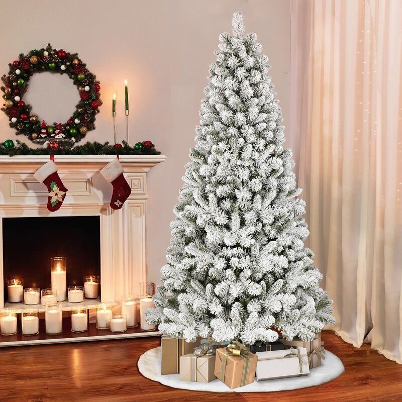 Simulación transfronteriza de nieve blanca árbol de floquete árbol de Navidad hogar de fiestas atmósfera de diseño props decoración de Navidad