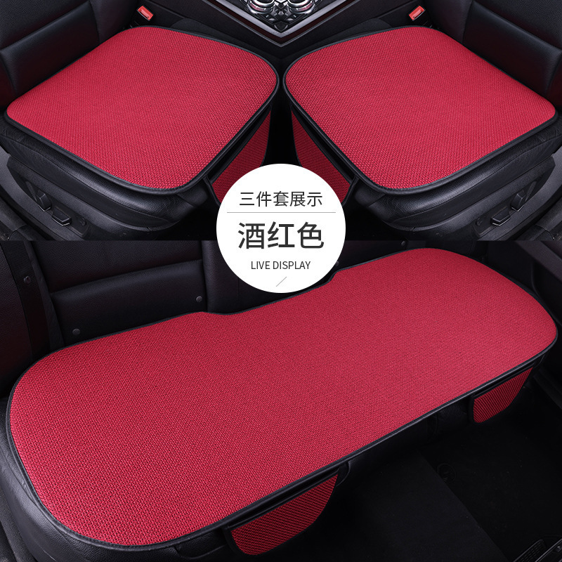 車の座布団四季通用の通気性の耐摩耗性の綿麻の亜麻の座布団の5台の乗用車の3つのセットの座布団|undefined