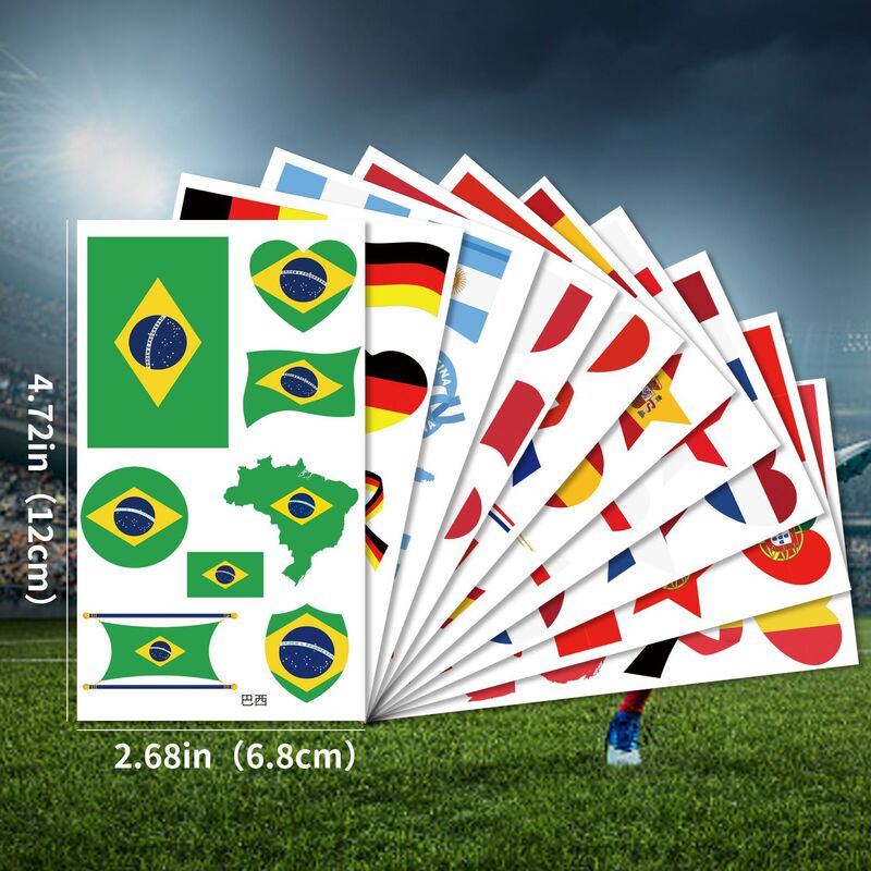Amazon Cross-Border World Flag Face Tattoo Stickers World Cup Sports Games Cheerleading Team Temporary Tattoo Stickers Amazon Cross-Border World Flag Face Tattoo Stickers World Cup Sports Games Cheerleading Team Temporary Tattoo Stickers