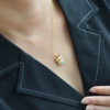 Retro enamel, necklace, organic pendant jade, 2022 collection
