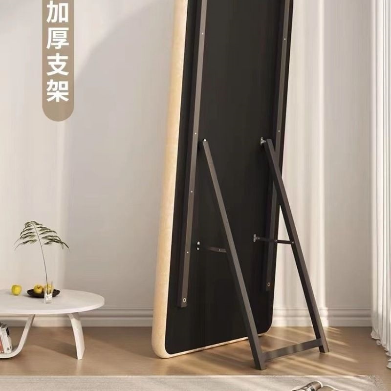 Espejo de suelo de todo el cuerpo, estilo de crema, vestimenta nórdica, vestimenta colgada en la pared, dormitorio, sala de estar, espejo de vestir de nubes de forma diferente image 11