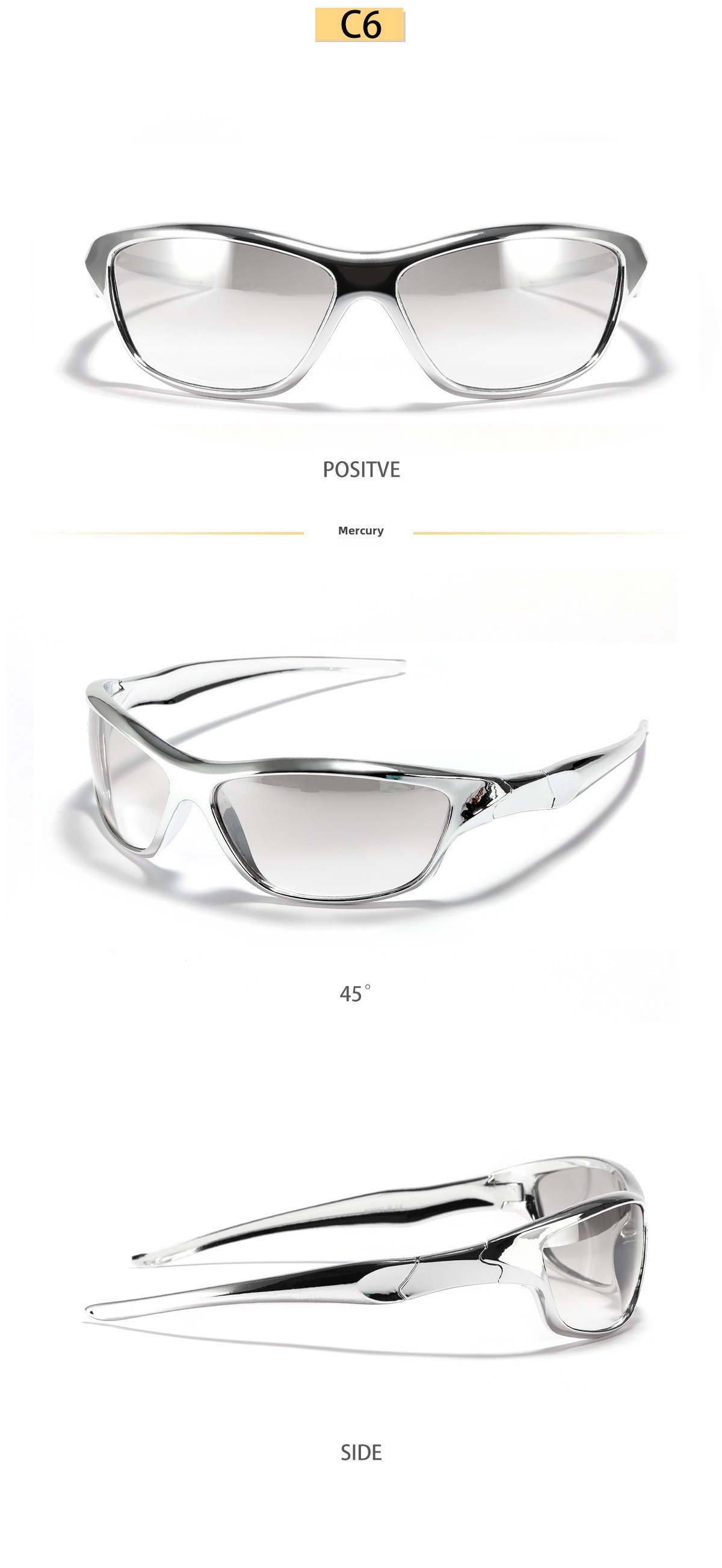 Xungesaibo futuristic glasses men's silver Y2K functional sunglasses ins female street Millennium hot girl sunglasses_voghion.com
