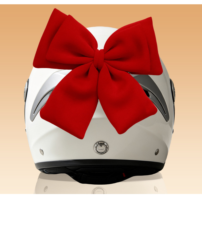 Helmet decorative bow accessory, cute decoration for ski, motorcycle, and electric vehicle, quick-release bow modification accessory