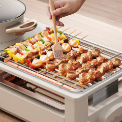 Home Korean-style hot pot and barbecue integrated pot multifunctional meat grill indoor electric griddle smokeless grill plate