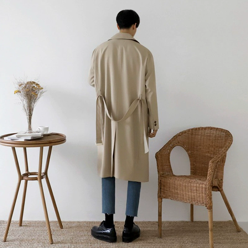 Thin trend demi-season trench coat, Korean style