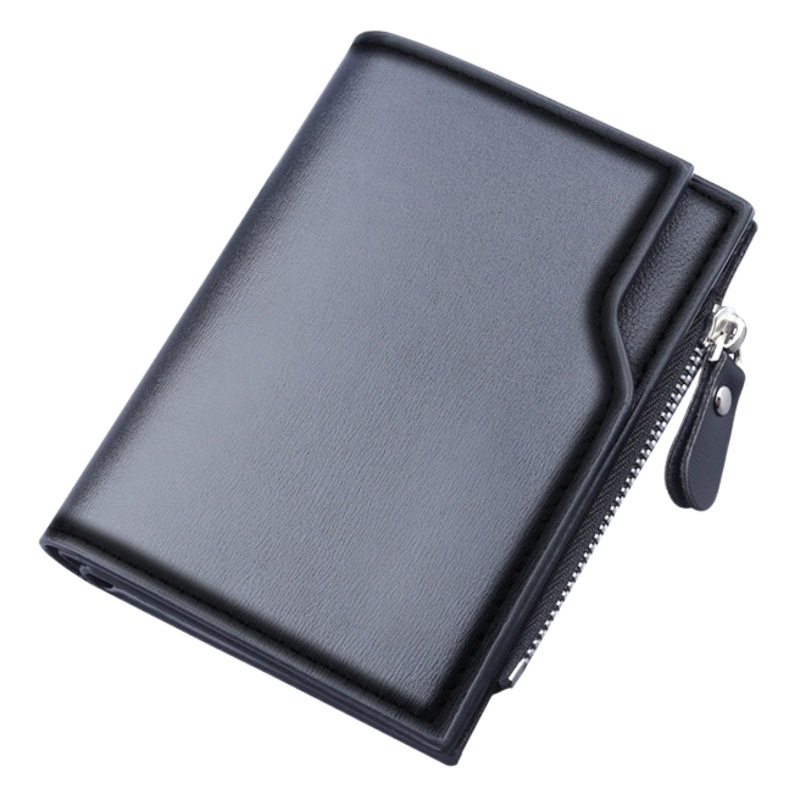 Cartera corta de los hombres nueva cartera de los hombres tríptico multi-tarjeta de la cartera de los hombres 13-tarjeta de la cremallera monedero de la moneda de los hombres