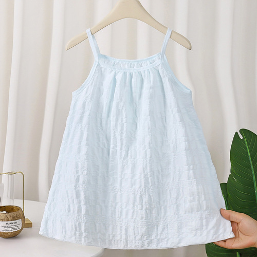 Women's Baby Dress, Children's Casual Tank Top Dress, Clear Dresses for Little Girls, Korean Version Princess Dress
