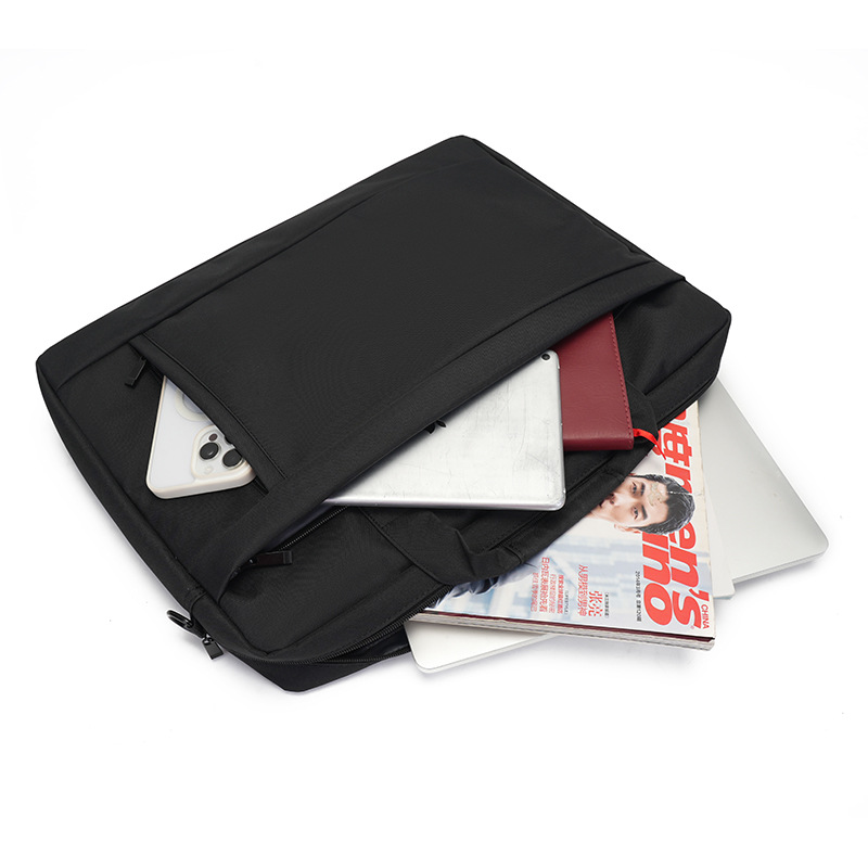 Bolsa de almacenamiento de portátil de 15 - 18 pulgadas de gran capacidad, bolsa de maletín de almacenamiento multicapa ligera y delgada, bolsa de computadora de viaje