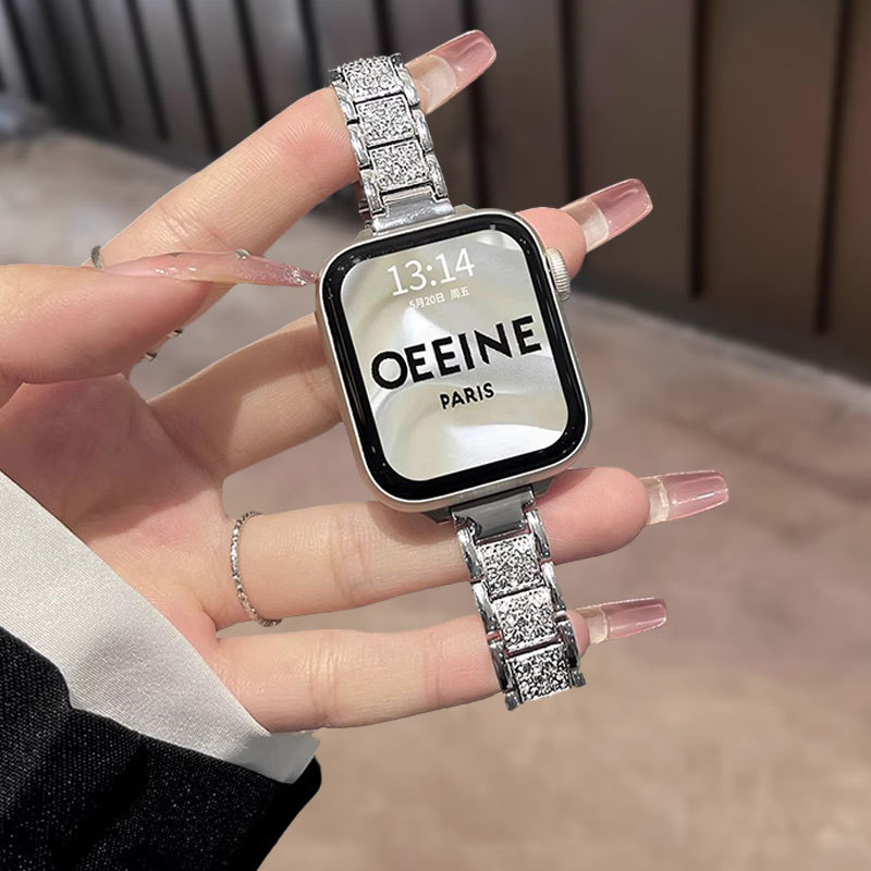 Gypsophila Diamond-Encrusted Strap Suitable for Xiaomi Mi Band 9/10, Apple Watch Band, Huawei Band 9/10 Wristband Gypsophila Diamond-Encrusted Strap Suitable for Xiaomi Mi Band 9/10, Apple Watch Band, Huawei Band 9/10 Wristband