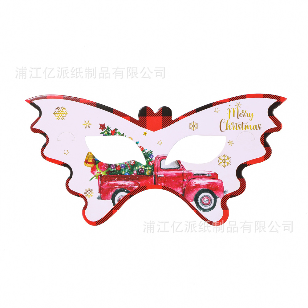 Navidad transfronteriza árbol de Navidad rojo verde celosía coche de Navidad juego de vajilla desechable bandeja de papel decoración de fiesta