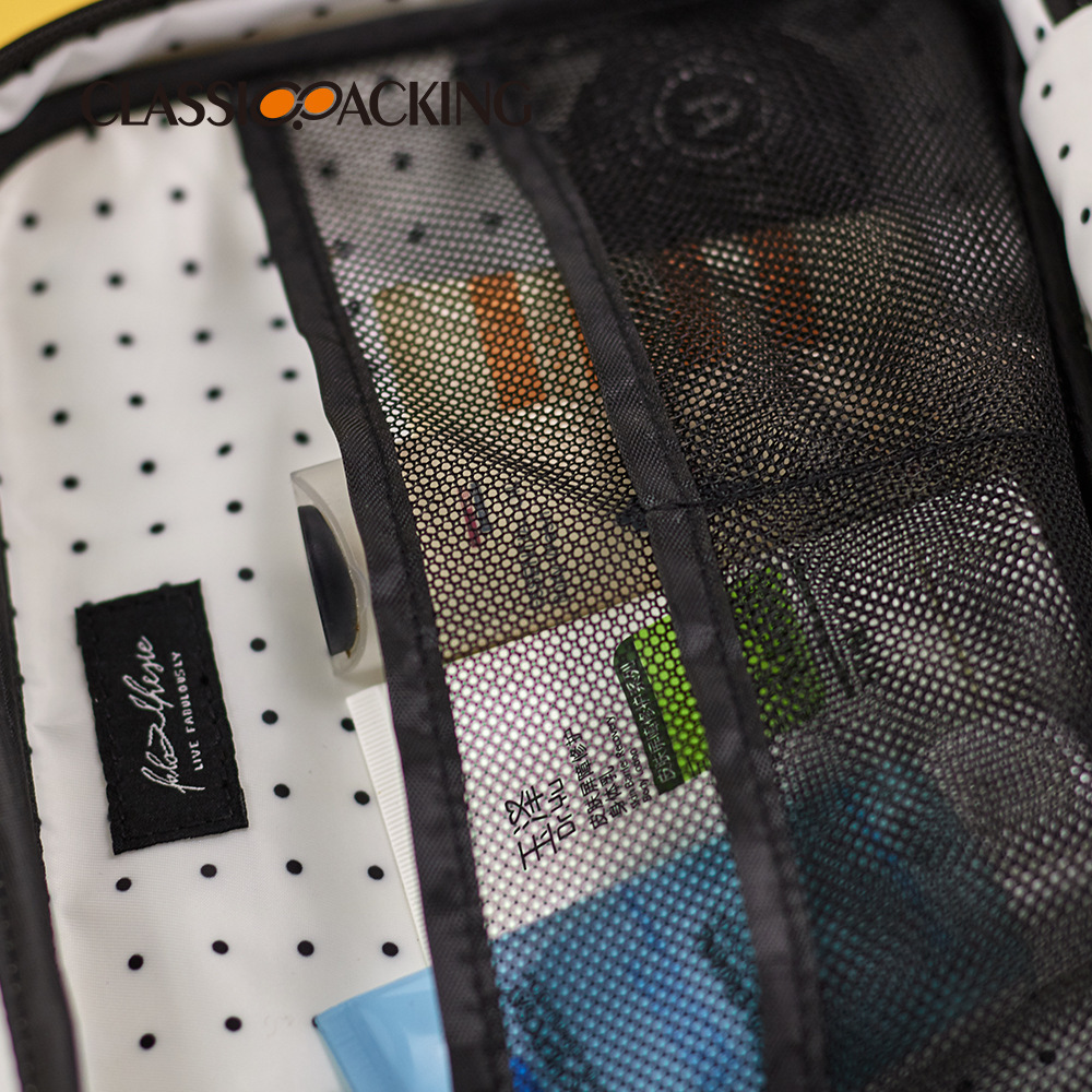 Nueva bolsa cosmética de gran capacidad del fabricante, almacenamiento portátil, bolsa de lavado de viaje plegable, LOGOTIPO