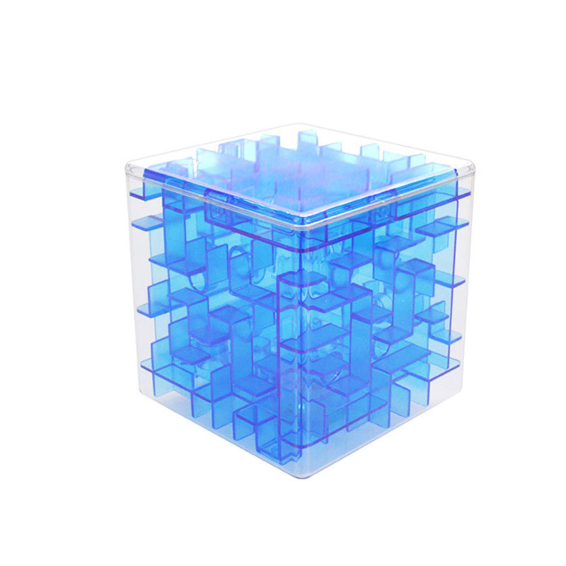 Labyrinthe carré grand format 8cm résistant aux chutes bleu transparent