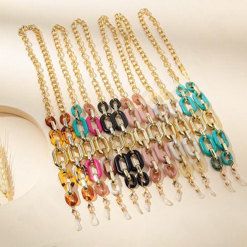 Manufacturer of Cross-border New Metal Lanyard, Necklace Anti-lost Strap, Fashion and Elegance Eyeglass Chain Accessories