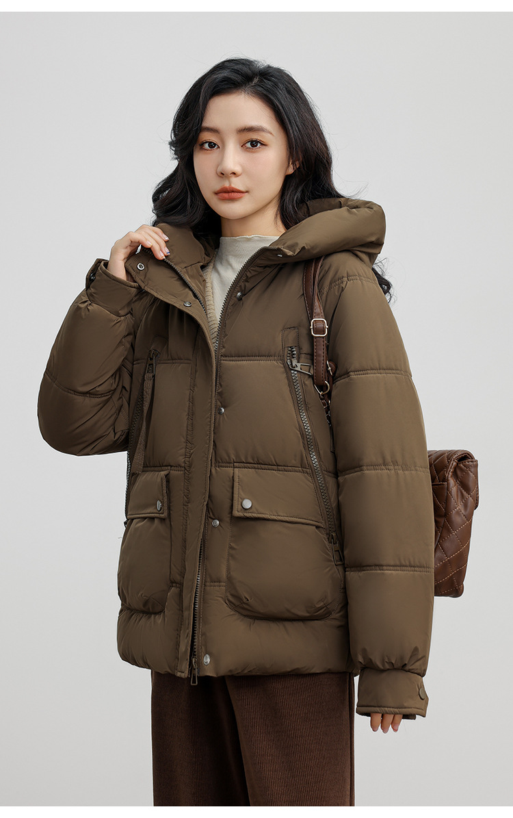 Russian new winer plus size for women's casual warmh, hickened and enlarged pocke hooded coon wholesale Down_voghion.com