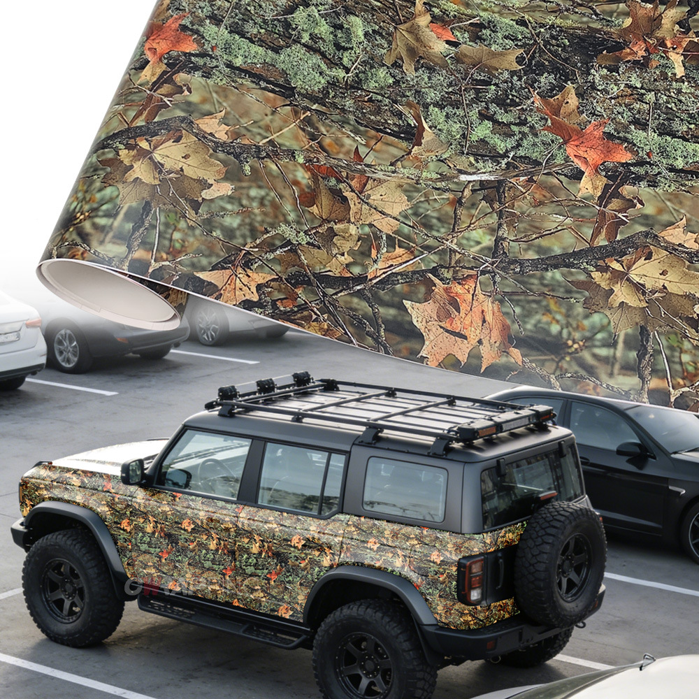 2026 New Model Leafy Thatch Jungle Bionic Camouflage Outdoor Camping Waterproof Decorative Camouflage Self-Adhesive Easy to Apply