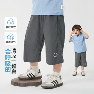 右欧男童短裤子夏装童装儿童宝宝小童男孩七分裤夏季薄款中裤夏天