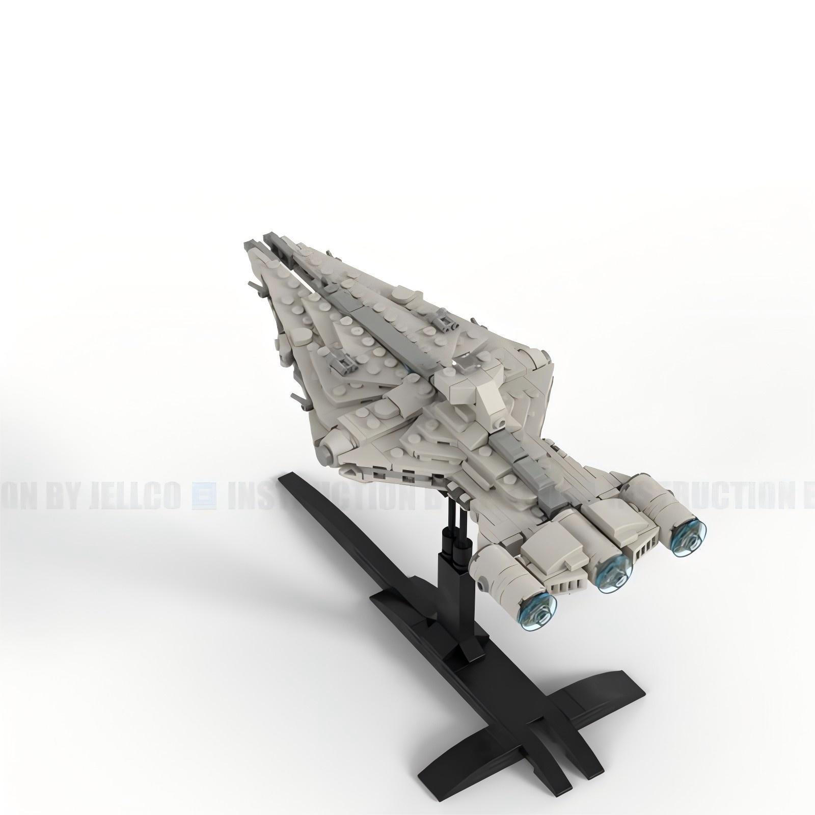 MOC-107086 Mini Imperial Light Cruiser - White Model Creative Assembly Set for DIY Decoration