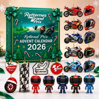 2026跨境MotoGP摩托赛车圣诞倒计时日历头盔车模挂件车迷周边盲盒