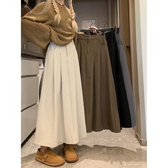 大码梨形身材A字西装半身裙女2025新款春秋裙子胖mm遮肚显瘦长裙