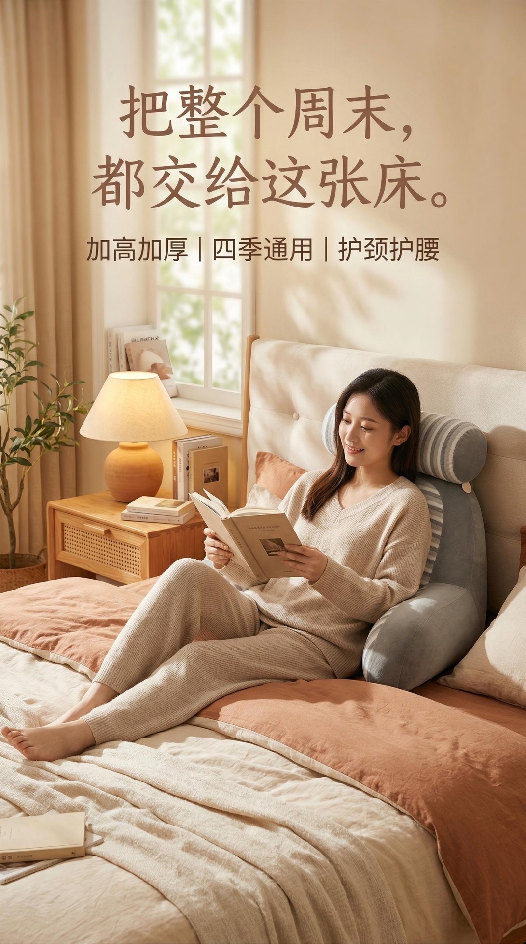 Suitable for headboard cushions, large backrests, waist and neck support, elderly bed backrest cushions, soft cushions, sofa lumbar support