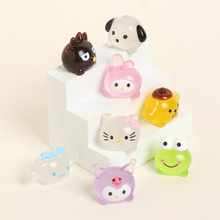 夜光树脂可爱卡通三丽鸥萌粒diy饰品配件桌面车载装饰小摆件公仔
